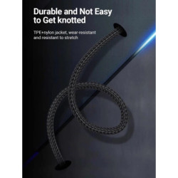 Дата кабель USB-C to USB-C 1.0m 5A aluminum gray Vention (TAEHF)