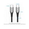 Дата кабель USB-C to USB-C 2.0m 5A aluminum gray Vention (TAEHH)
