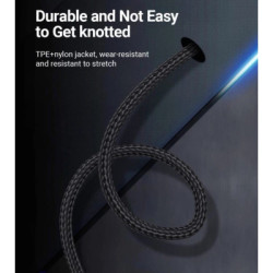 Дата кабель USB-C to USB-C 2.0m 5A aluminum gray Vention (TAEHH)