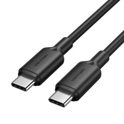 Дата кабель USB-C to USB-C 1.0m 3A black Vention (TRCBF)