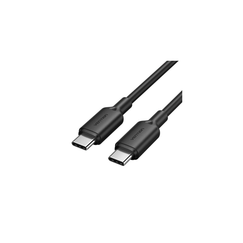 Дата кабель USB-C to USB-C 1.0m 3A black Vention (TRCBF)