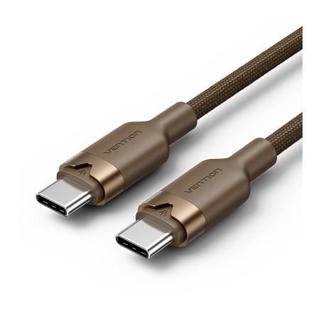 Дата кабель USB-C to USB-C 1.0m 3A aluminum gold Vention (TRDJF)