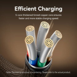 Дата кабель USB-C to USB-C 1.0m 3A aluminum gold Vention (TRDJF)