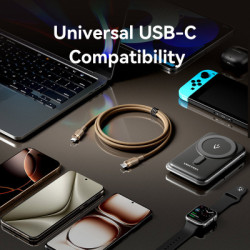 Дата кабель USB-C to USB-C 1.0m 3A aluminum gold Vention (TRDJF)
