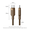 Дата кабель USB-C to USB-C 1.0m 3A aluminum gold Vention (TRDJF)