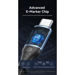 Дата кабель USB-C to USB-C 1.5m 240W aluminum black Vention (TREBG)