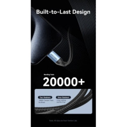 Дата кабель USB-C to USB-C 1.5m 240W aluminum black Vention (TREBG)