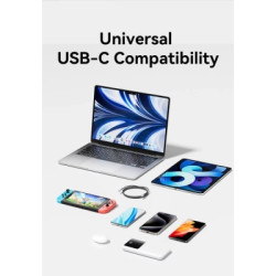 Дата кабель USB-C to USB-C 1.5m 240W aluminum black Vention (TREBG)