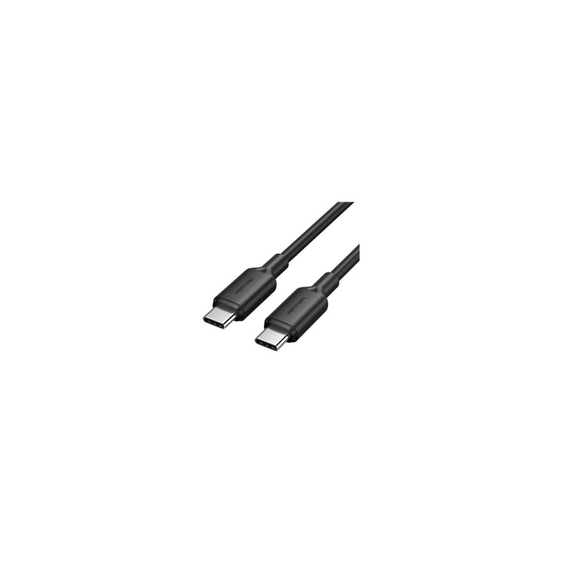 Дата кабель USB-C to USB-C 2.0m 5A aluminum black Vention (TRIBH)