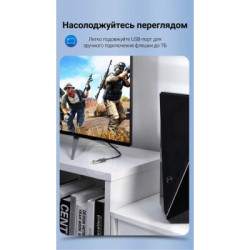 Дата кабель USB 2.0 AM/AF 0.5m black Vention (CBIBD)