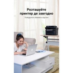 Дата кабель USB 2.0 AM/AF 0.5m black Vention (CBIBD)