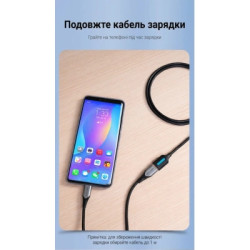 Дата кабель USB 2.0 AM/AF 0.5m black Vention (CBIBD)