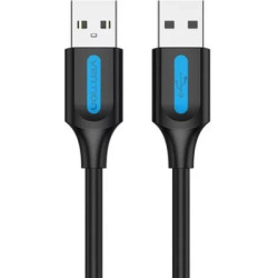 Дата кабель USB 2.0 AM/AM 1.0m black Vention (COJBF)