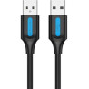 Дата кабель USB 2.0 AM/AM 1.0m black Vention (COJBF)