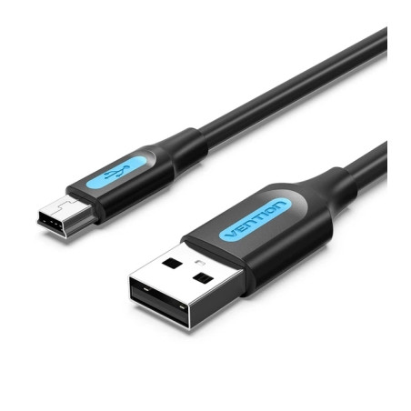 Дата кабель USB 2.0 AM to Mini 5P 1.0m black Vention (COMBF)