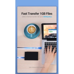 Дата кабель USB 2.0 AM to Mini 5P 1.0m black Vention (COMBF)