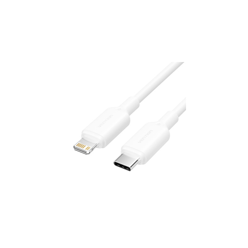 Дата кабель USB-C to Lightning 1.0m 3A white Vention (LAKWF)