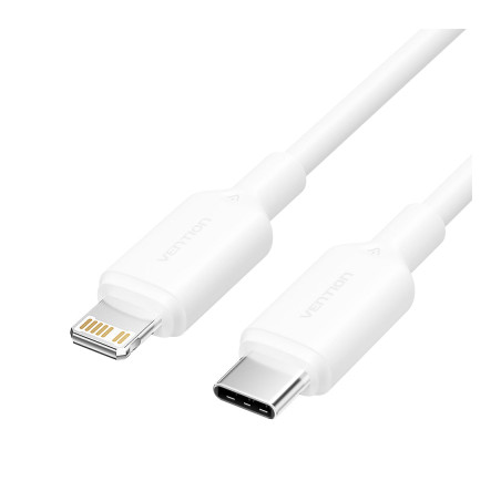 Дата кабель USB-C to Lightning 1.0m 3A white Vention (LAKWF)