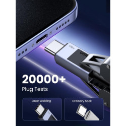 Дата кабель USB-C to USB-C 3.0m 100W L512 gray Ugreen (45065)