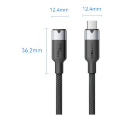 Дата кабель USB-C M/F 1.0m 100W 10Gbps 4K60Hz Vention (TRFBF)