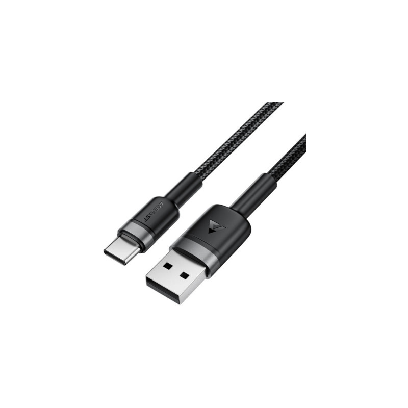 Дата кабель USB 2.0 AM to USB-C 1.2m 60W black Acefast (6974316285144)