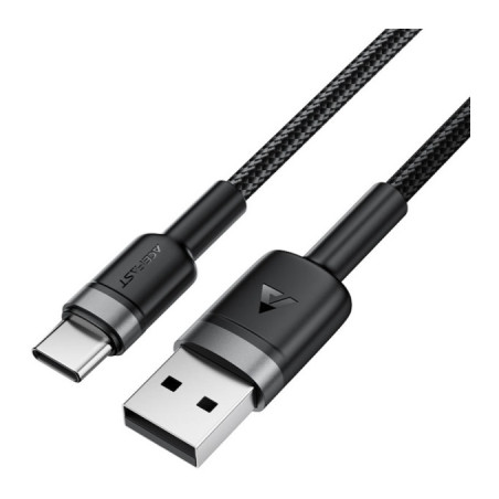 Дата кабель USB 2.0 AM to USB-C 1.2m 60W black Acefast (6974316285144)