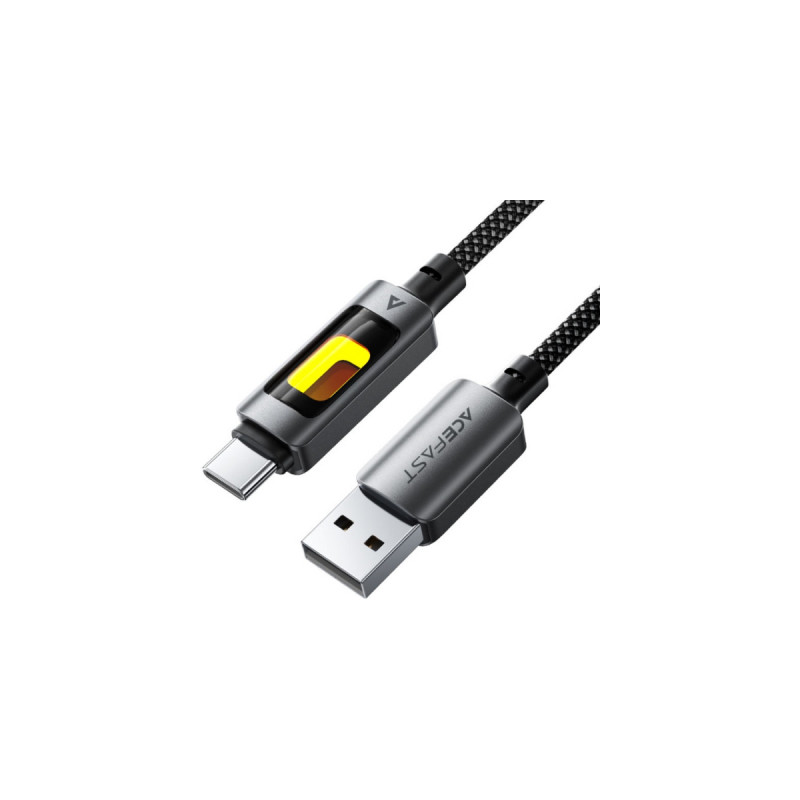 Дата кабель USB 2.0 AM to USB-C 1.2m 60W black Acefast (6974316284673)
