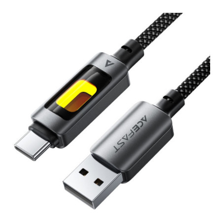 Дата кабель USB 2.0 AM to USB-C 1.2m 60W black Acefast (6974316284673)