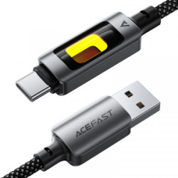 Дата кабель USB 2.0 AM to USB-C 1.2m 60W black Acefast (6974316284673)