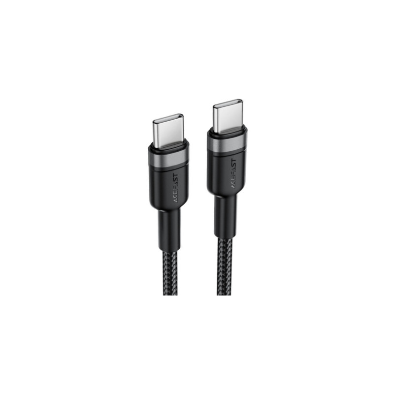 Дата кабель USB-C to USB-C 1.2m 60W black Acefast (6974316285137)