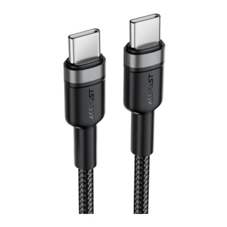 Дата кабель USB-C to USB-C 1.2m 60W black Acefast (6974316285137)