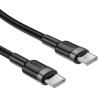 Дата кабель USB-C to USB-C 1.2m 60W black Acefast (6974316285137)