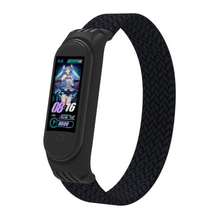 Ремінець до фітнес браслета Armorstandart Braided Solo Loop для Xiaomi Mi Band 4/5/6 Black size S (ARM59177)