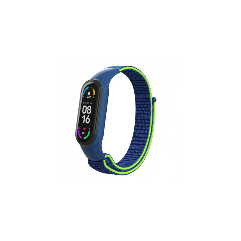 Ремінець до фітнес браслета Armorstandart нейлоновий для Xiaomi Mi Band 7/6/5/4 Blue/Green (ARM67844)