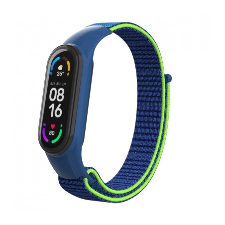 Ремінець до фітнес браслета Armorstandart нейлоновий для Xiaomi Mi Band 7/6/5/4 Blue/Green (ARM67844)