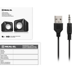 Акустична система REAL-EL S-10 USB Black (EL121100020)