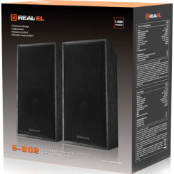 Акустична система REAL-EL S-202 USB Black (EL121200019)