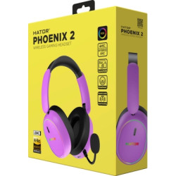 Навушники Hator Phoenix 2 Wireless Hi-Res SyncHUB Cyber Violet (ESH42)