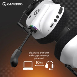 Навушники GamePro Genesis Mercury Pro 3-Mode White (HSW120W)