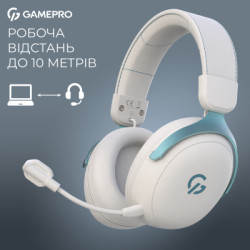 Навушники GamePro Asgard Freya Pro Wireless White/Blue (HSW201WB)