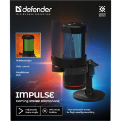 Мікрофон Defender Impulse GMC 400 USB Black (64240)