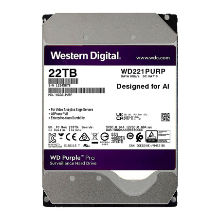 Жорсткий диск 3.5" 22TB WD (WD221PURP)