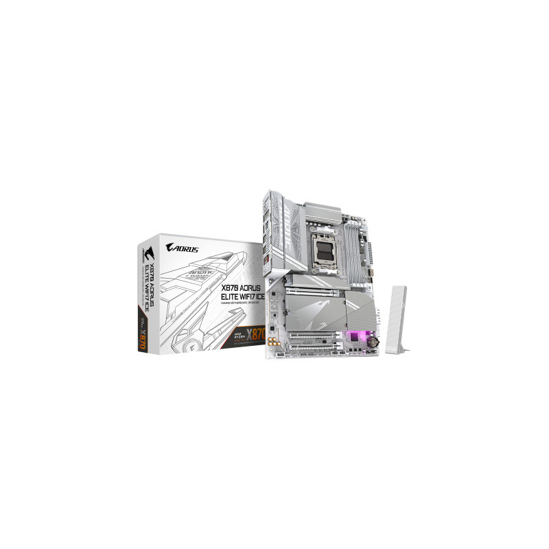 Материнська плата GIGABYTE X870 AORUS ELITE WIFI7 ICE (X870 A ELITE WF7 ICE)