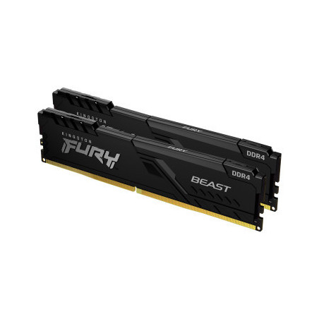 Модуль пам'яті для комп'ютера DDR4 32GB (2x16GB) 3200 MHz Fury Beast Black Kingston Fury (ex.HyperX) (KF432C16BB1K2/32)