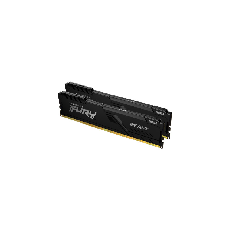 Модуль пам'яті для комп'ютера DDR4 16GB (2x8GB) 3600 MHz Fury Beast Black Kingston Fury (ex.HyperX) (KF436C17BBK2/16)