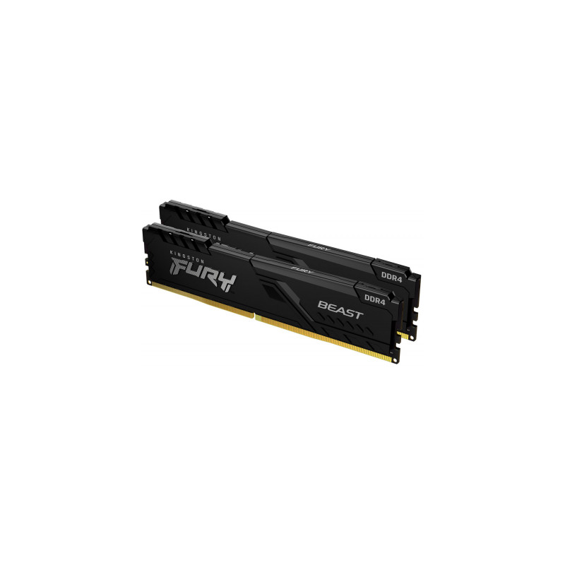 Модуль пам'яті для комп'ютера DDR4 32GB (2x16GB) 3200 MHz Fury Beast Black Kingston Fury (ex.HyperX) (KF432C16BBK2/32)