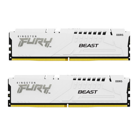 Модуль пам'яті для комп'ютера DDR5 32GB (2x16GB) 5600 MHz Beast White Kingston Fury (ex.HyperX) (KF556C36BWEK2-32)