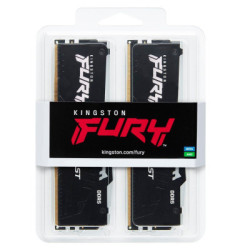 Модуль пам'яті для комп'ютера DDR5 64GB (2x32GB) 5600 MHz Beast RGB Kingston Fury (ex.HyperX) (KF556C36BBEAK2-64)