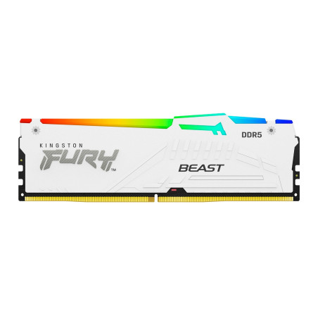 Модуль пам'яті для комп'ютера DDR5 16GB 5600 MHz Beast White RGB Kingston Fury (ex.HyperX) (KF556C36BWEA-16)