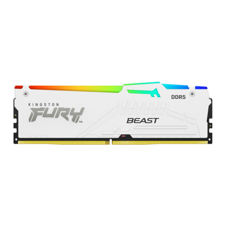 Модуль пам'яті для комп'ютера DDR5 32GB 6000 MHz Beast AM5 RGB White Kingston Fury (ex.HyperX) (KF560C36BWEA-32)